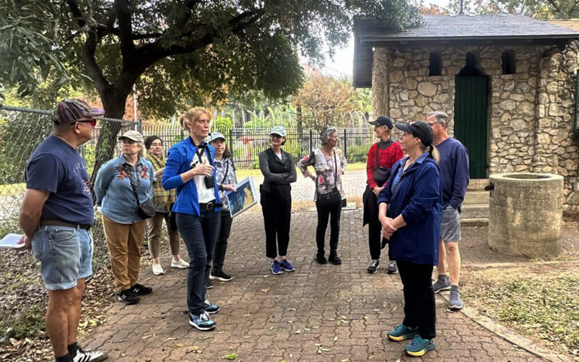 park tour by volunteer