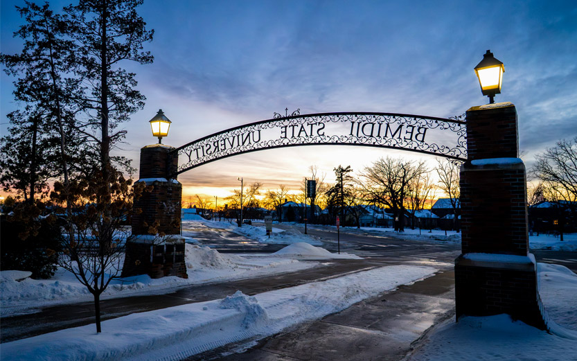 Bemidji State University entrance sign
