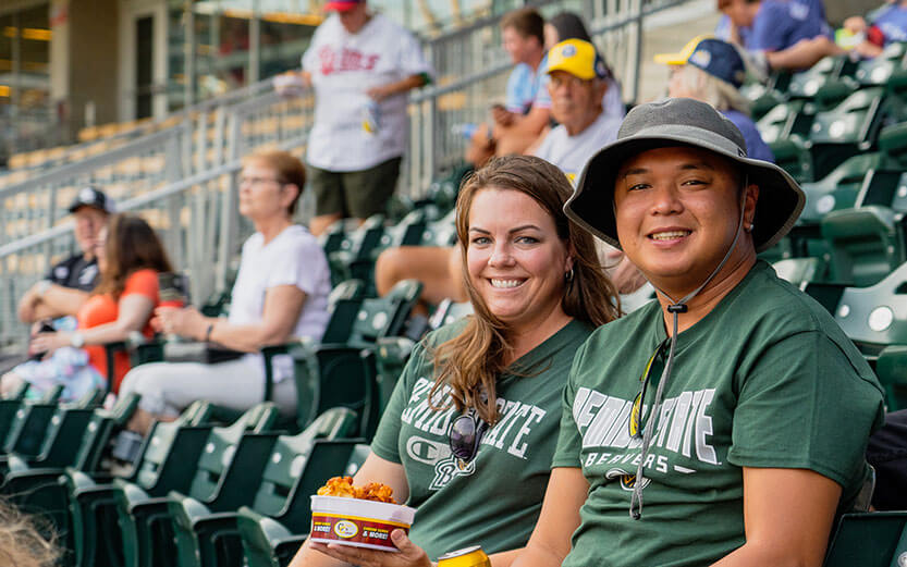 Bemidji State University students at a sporting event