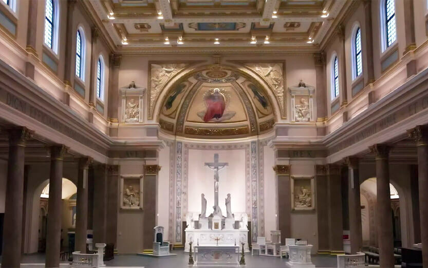 the main sanctuary of the church