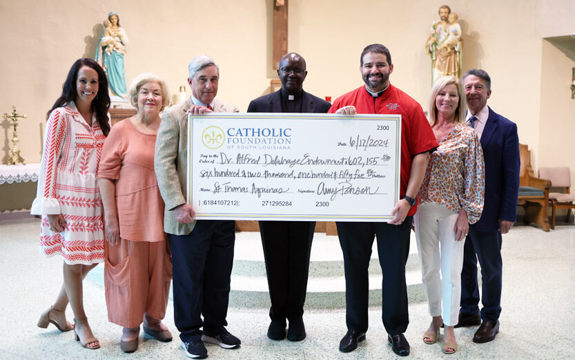 the presentation of an endowment check