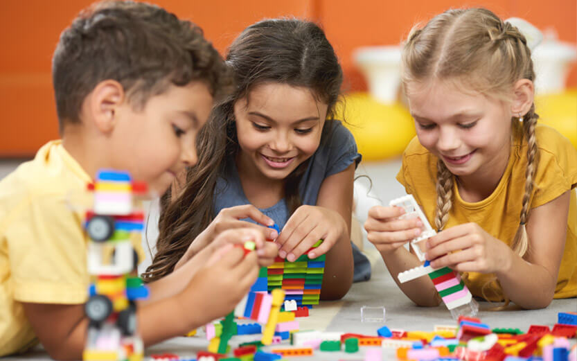 kids playing with legos