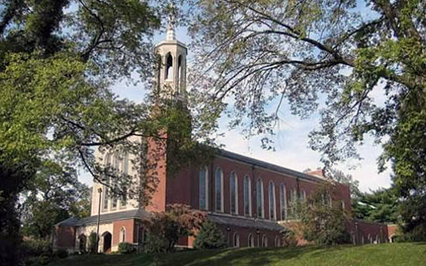 exterior view of the church