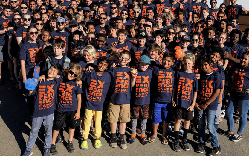 group of boys camp kids