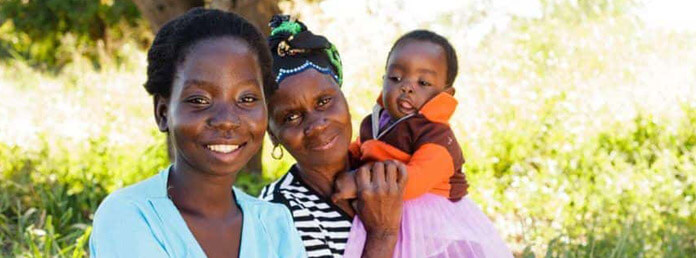 three generations baby, mother, grandmother