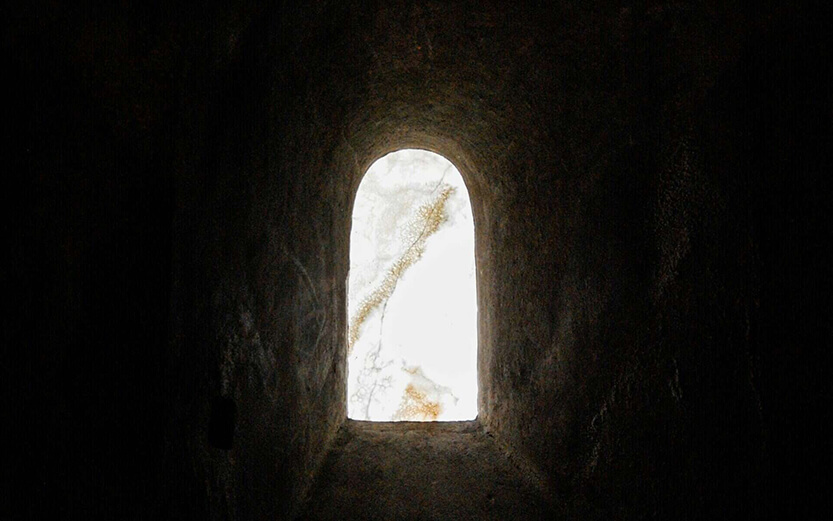View from inside a tomb