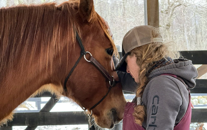 High Watch client with a horse