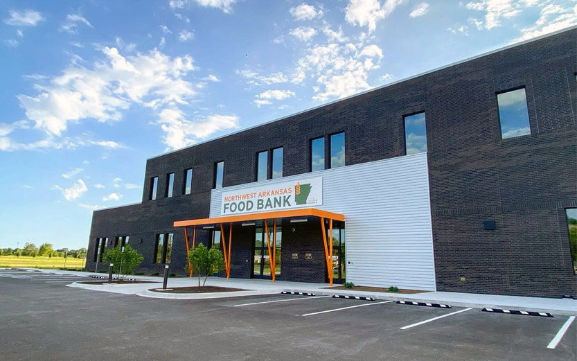 the facade of the NWA Food Bank building