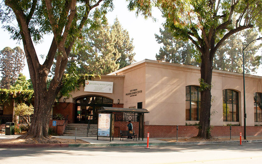 the exterior of the Pasadena Senior Center