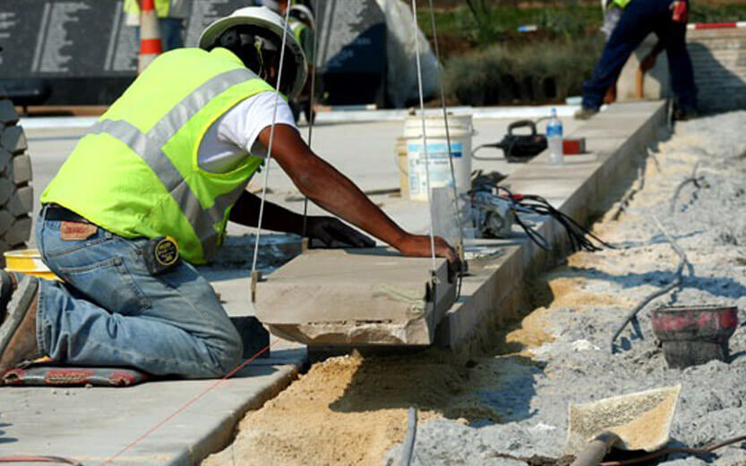 Pentagon Memorial construction