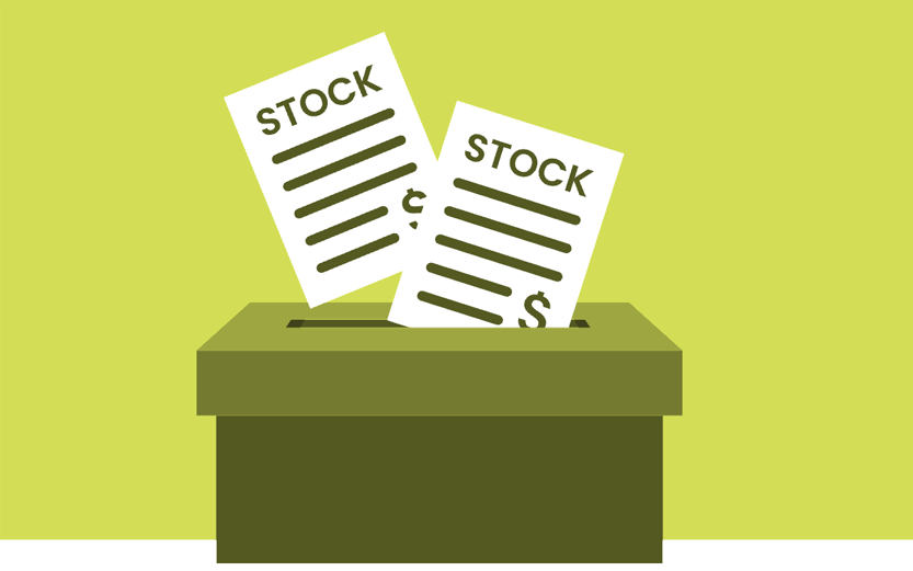 Stocks, securities, & mutual funds illustration