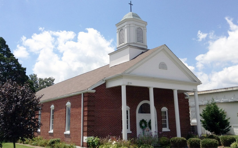 exterior of the church