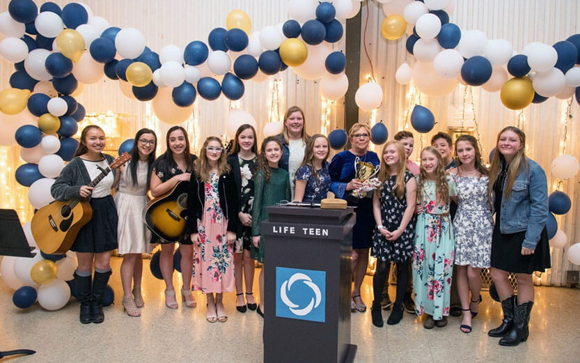 a group shot of the Life Teen group