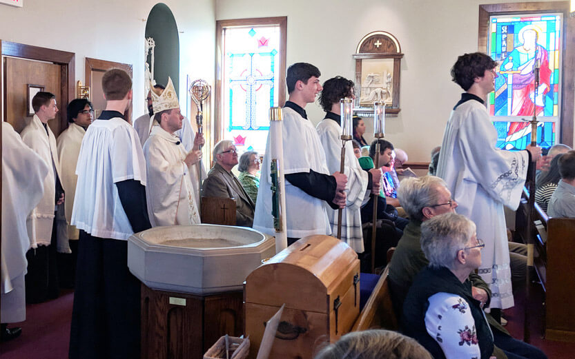 church procession down the church aisle