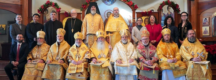 a group shot of church leaders in formal robes