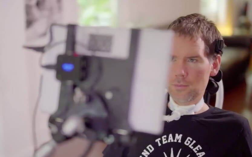 Steve Gleason with ALS tech