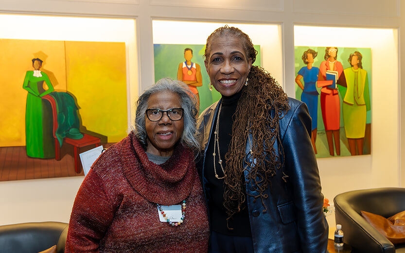 Two women at an event