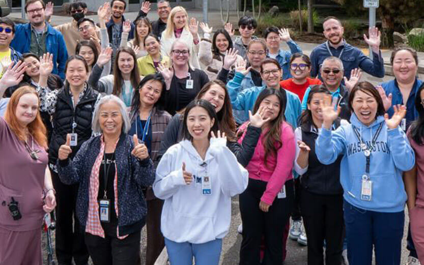 group of mental health workers smiling