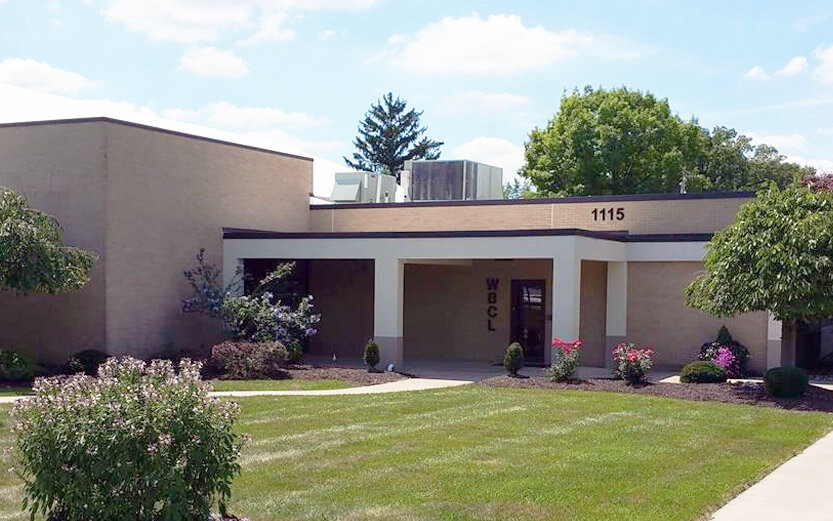 the front of the WBCL radio station building