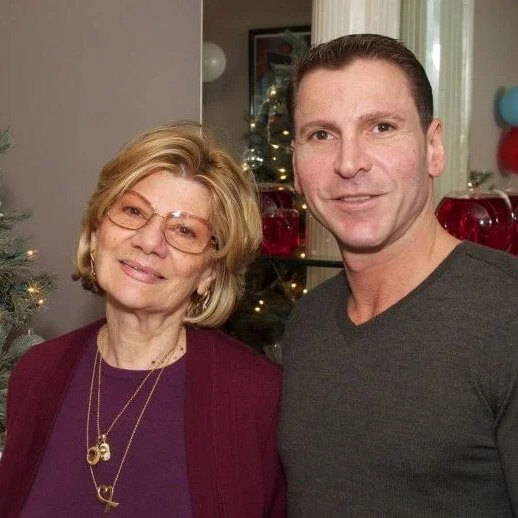 Richard Drakkir with his mother